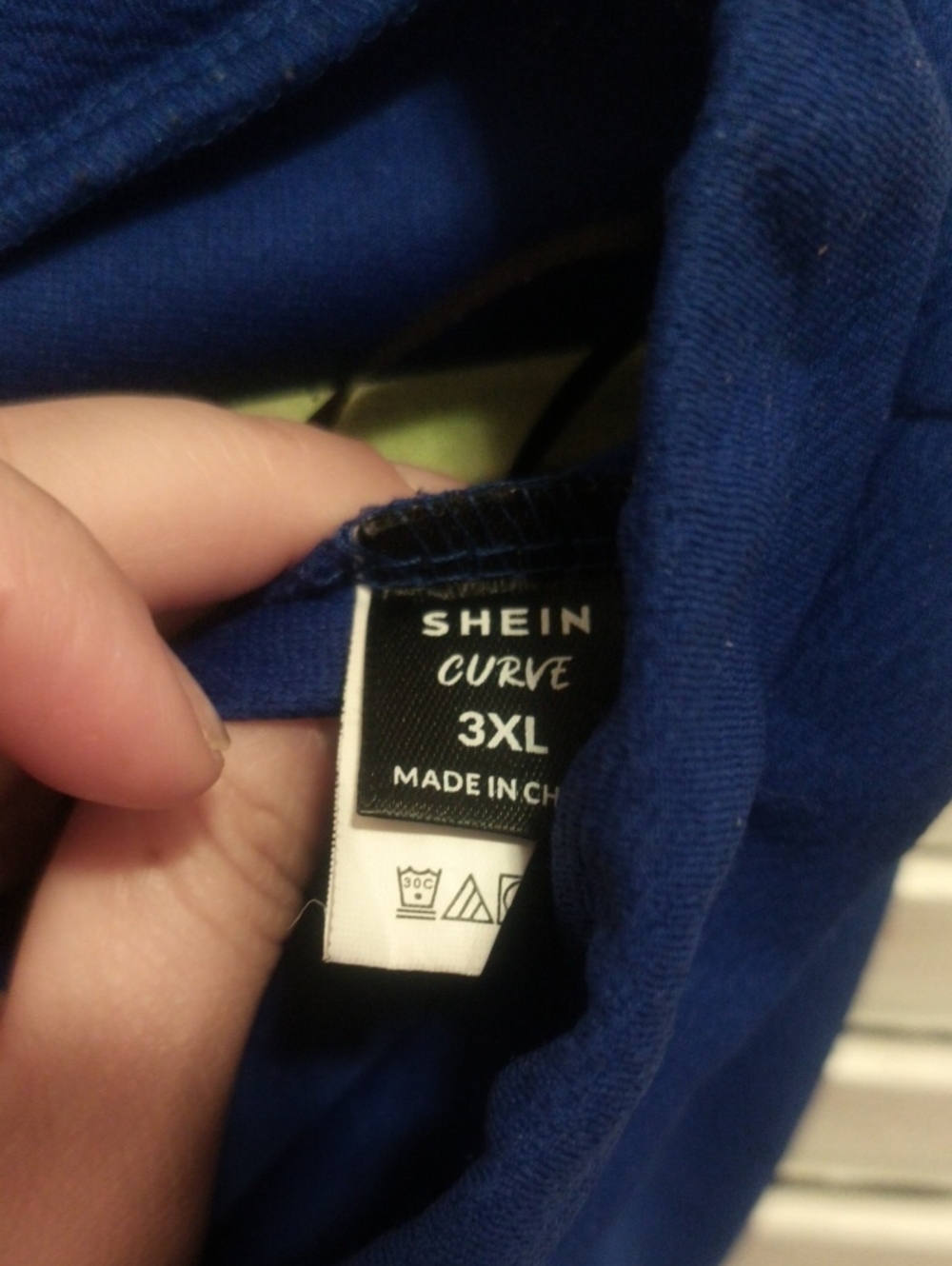 SHEIN Royal Blue High-Waist Draped Sailor Pants with Button Detail - Picture 4 of 4